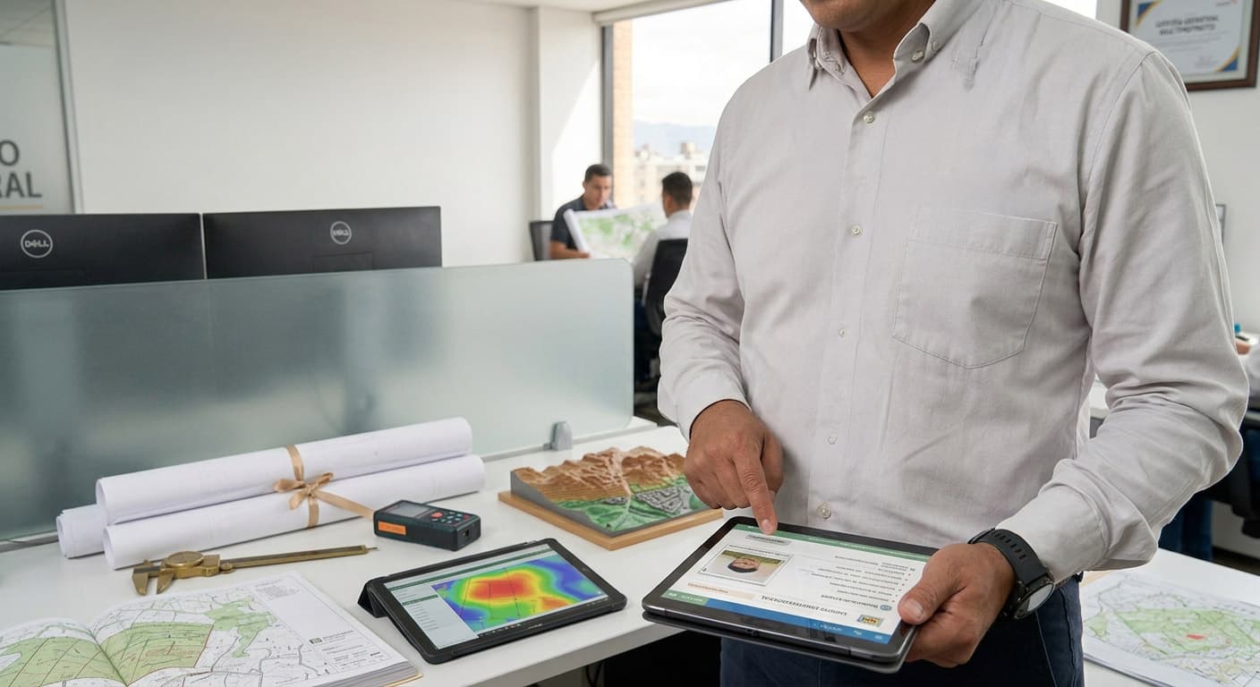 Equipo técnico de Terridata trabajando en campo con administraciones municipales