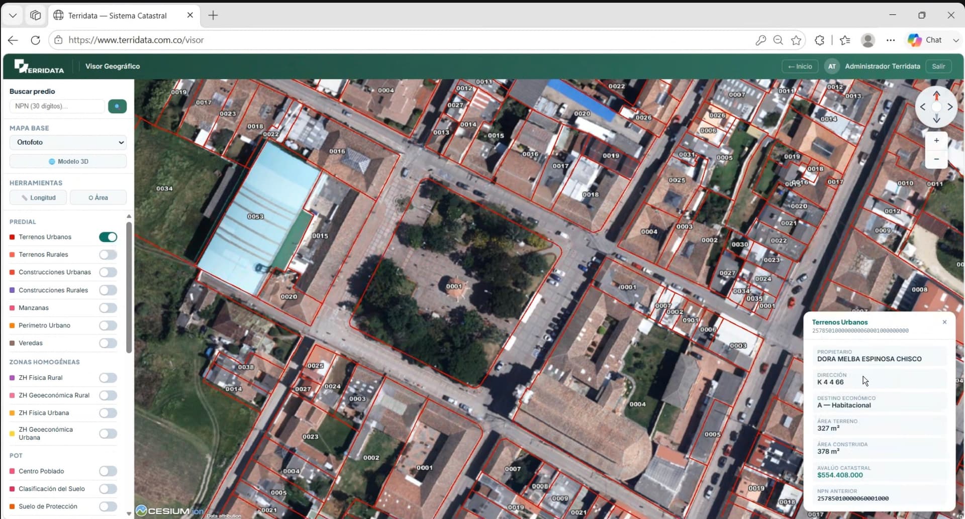 Visor Geográfico Inteligente — captura de referencia